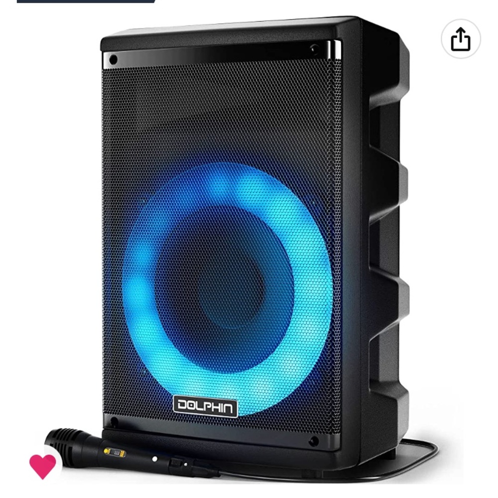 Portable Bluetooth Speaker with Spin Lights